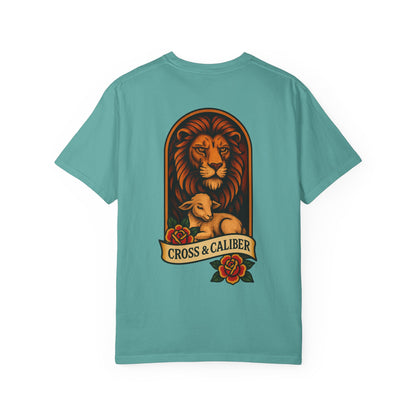 Unisex Tattoo Edition T-Shirt with Lion & Lamb Design