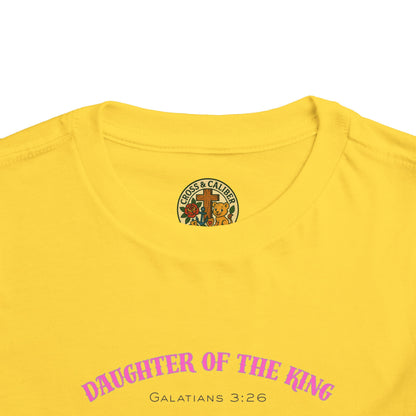 Toddler Short Sleeve Tee - Daughter of the King, Faith-Based Gift, Cute Christian Toddler Shirt, Birthday Gift, Baptism Celebration
