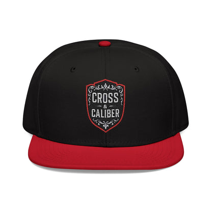 Cross & Caliber Embroidered Snapback Hat - Stylish Casual Cap for Everyday Use