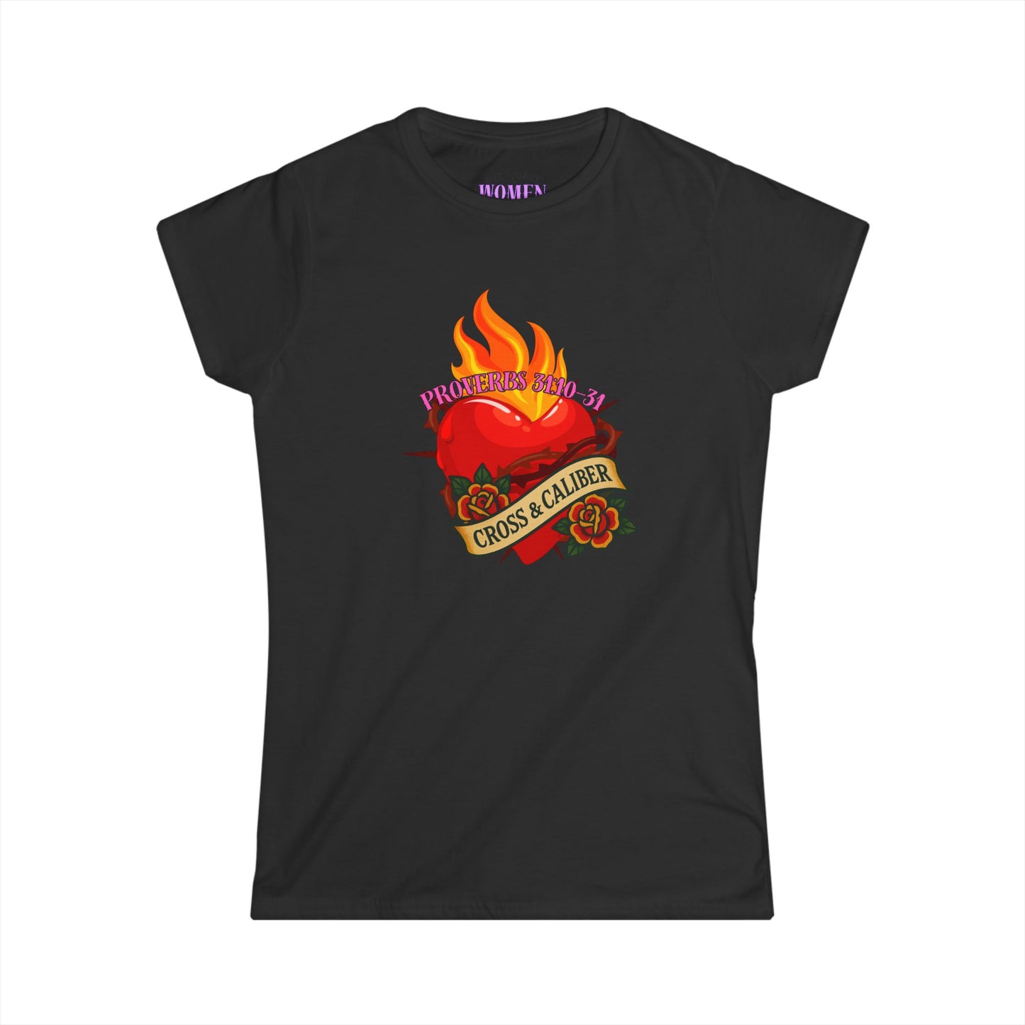 Fiery Heart Women&#039;s Softstyle Tee - Celebrate Love & Passion