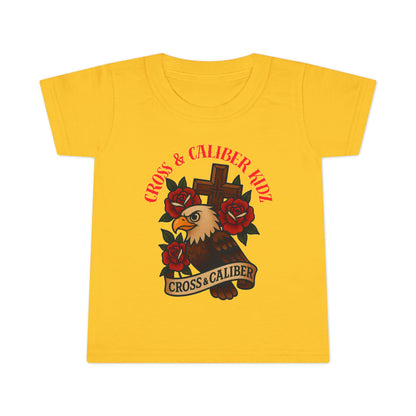 Bold Eagle & Roses Toddler T-Shirt - Faith-Inspired Design