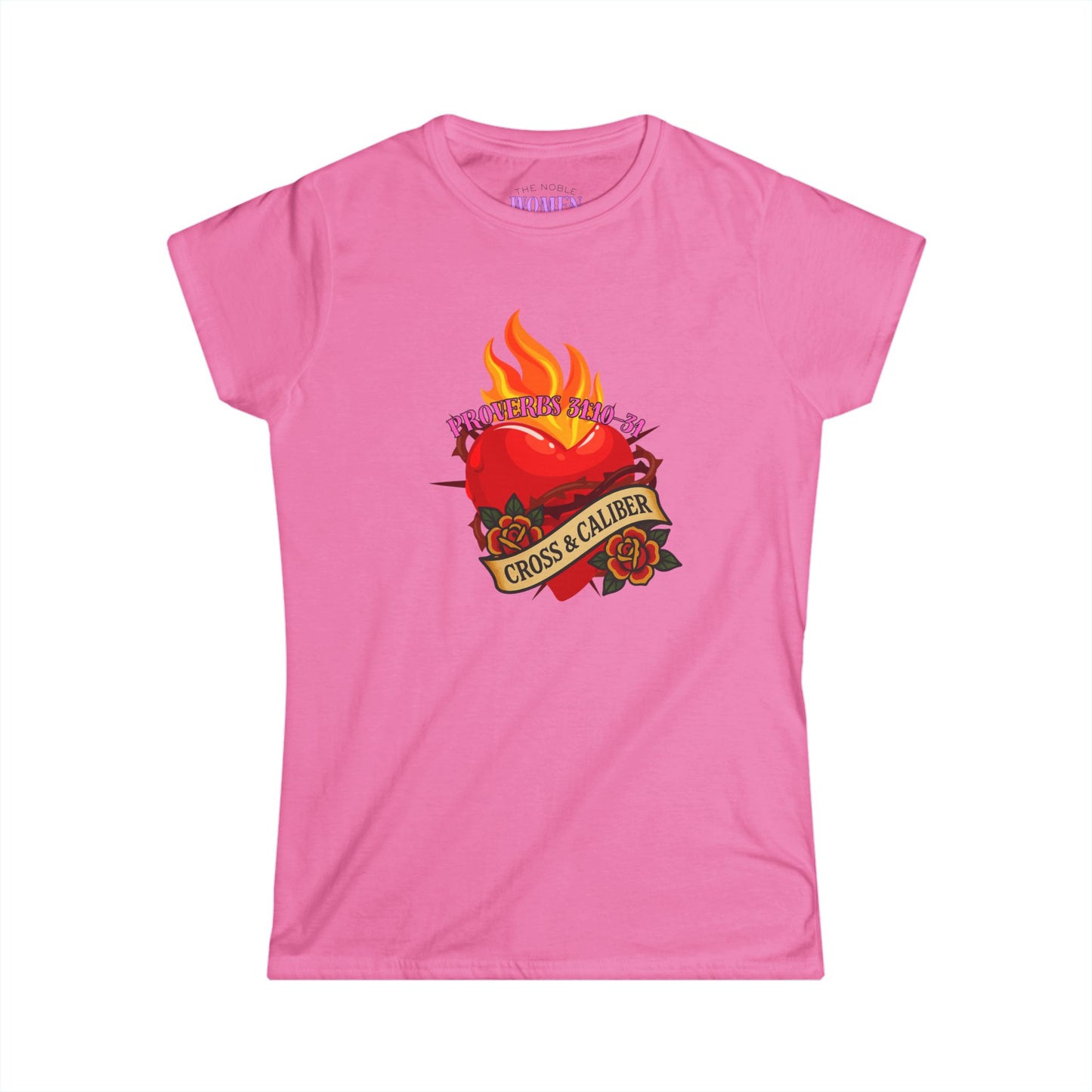 Fiery Heart Women&#039;s Softstyle Tee - Celebrate Love & Passion