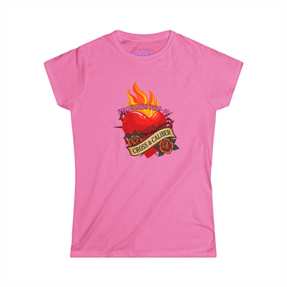 Fiery Heart Women&#039;s Softstyle Tee - Celebrate Love & Passion