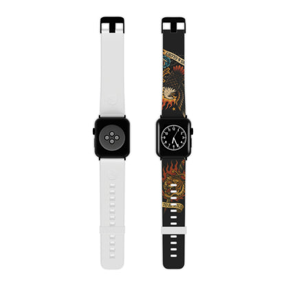 Bold Tattoo-Themed Apple Watch Band - 'Born to Be Wild' Design