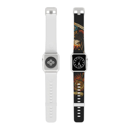 Bold Tattoo-Themed Apple Watch Band - 'Born to Be Wild' Design