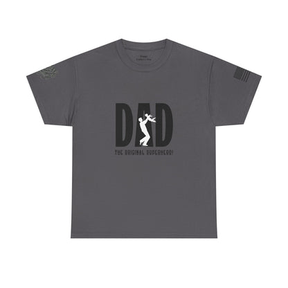Dad Humor Unisex Heavy Cotton Tee - Funny Dad Shirt, Gift for Father's Day, Casual Comedy Tee, Patriotic Apparel, Birthday Gift