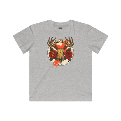 Wildflower Kids Tee, Vintage Animal Tee, Boho Kid's Shirt, Nature Lover Gift, Eco-Friendly Children's Apparel
