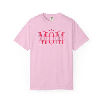 Mom Life Garment-Dyed T-shirt - Perfect for Mother's Day, Birthday Gifts, Casual Outings, Mom Apparel, Family Gatherings