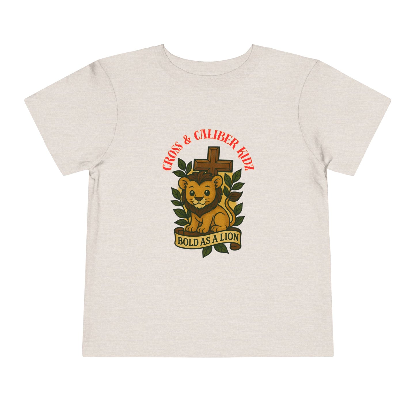 Bold as a Lion Toddler Tee - Cute Christian Graphic Shirt for Kids