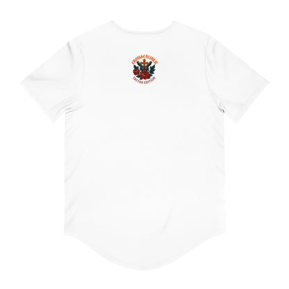 Men's Jersey Curved Hem Tee - Follow Your Heart Design