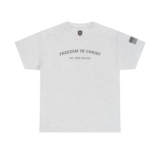 Freedom in Christ Unisex Heavy Cotton Tee - Faith-Based Graphic T-Shirt