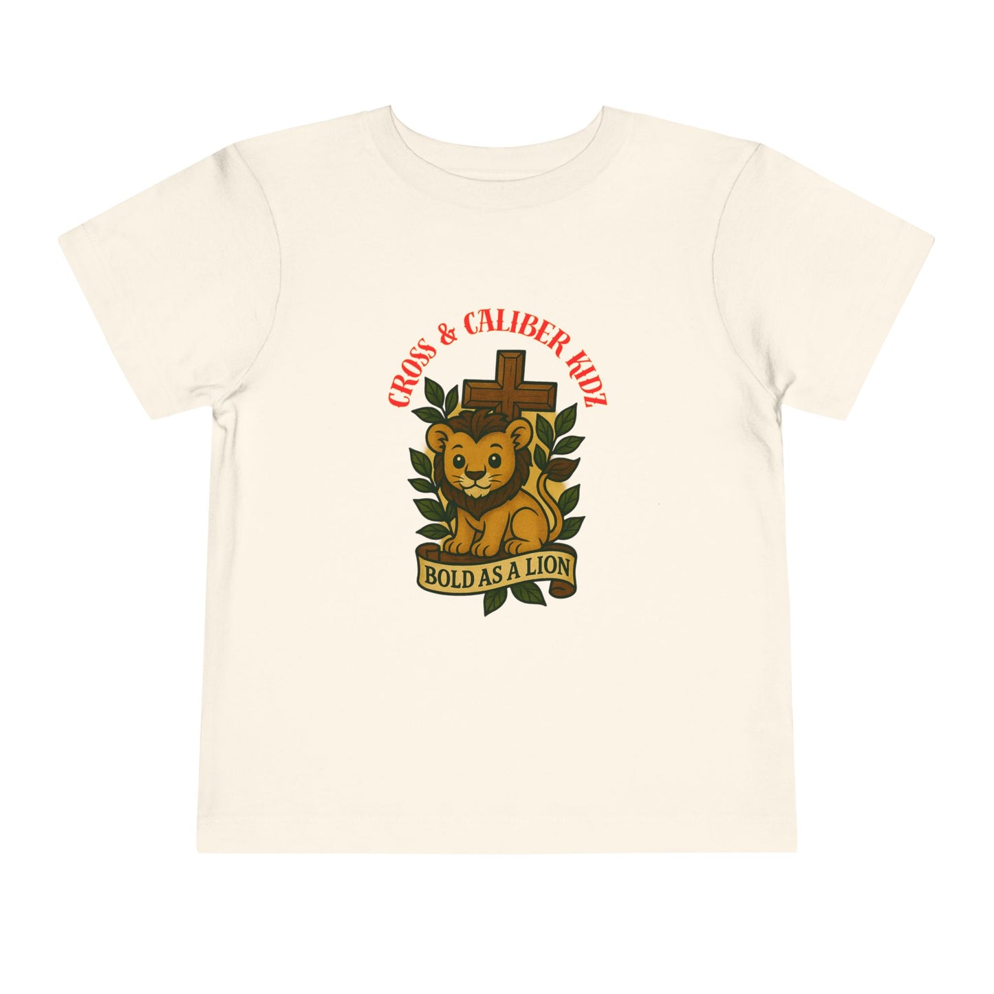 Bold as a Lion Toddler Tee - Cute Christian Graphic Shirt for Kids