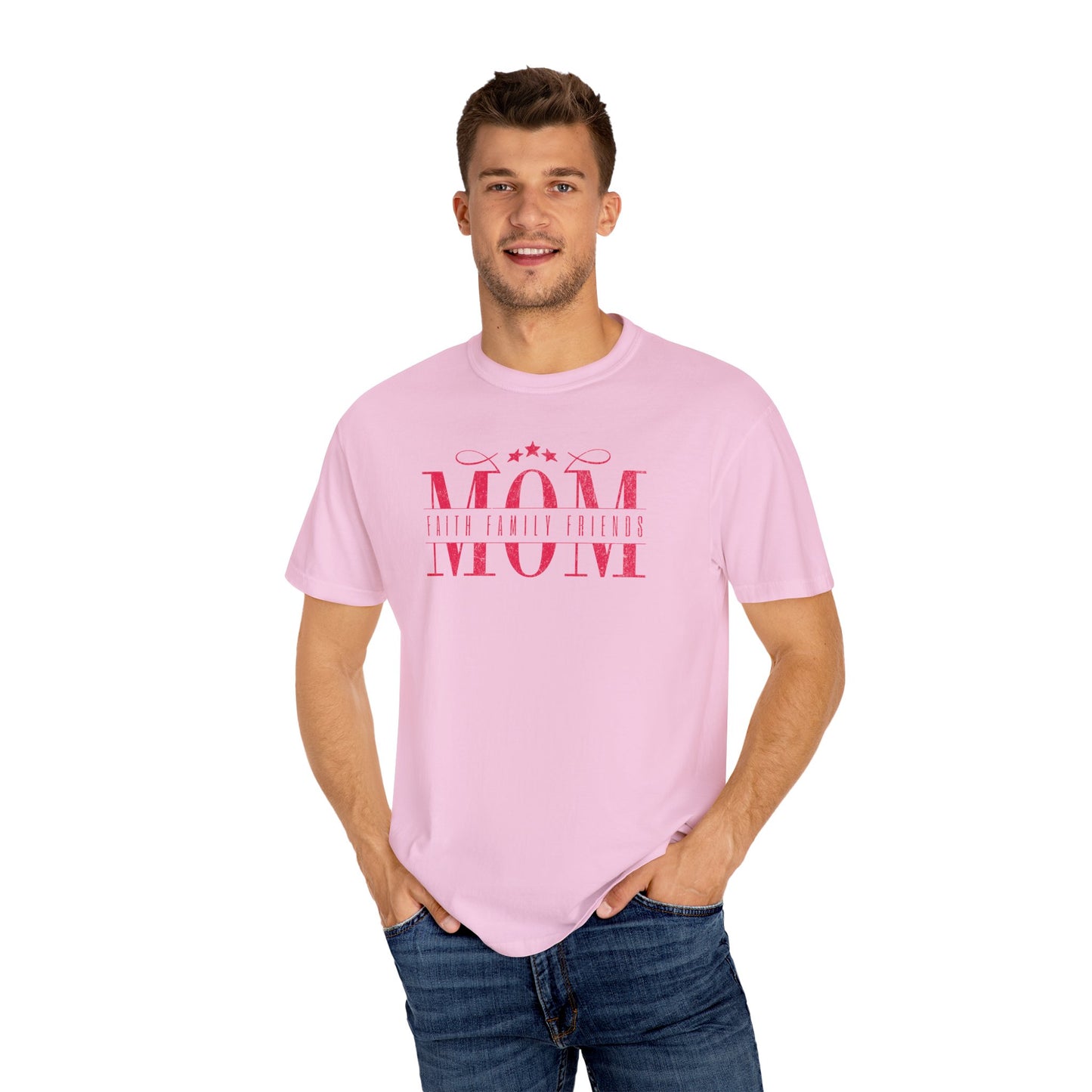 Mom Life Garment-Dyed T-shirt - Perfect for Mother's Day, Birthday Gifts, Casual Outings, Mom Apparel, Family Gatherings