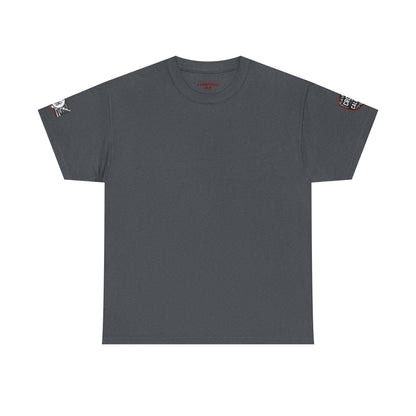 Bold Graphic Unisex Tee with Cross & Caliber Design, Casual Streetwear, Gift for Him or Her, Vintage Inspired T-Shirt,
