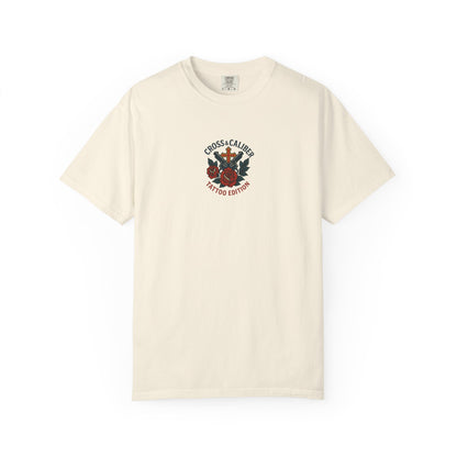 Cross & Caliber Tattoo Edition Unisex T-Shirt - Vintage Style Graphic Tee