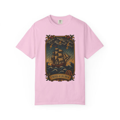 Nautical Tattoo T-Shirt - Cross & Caliber Design