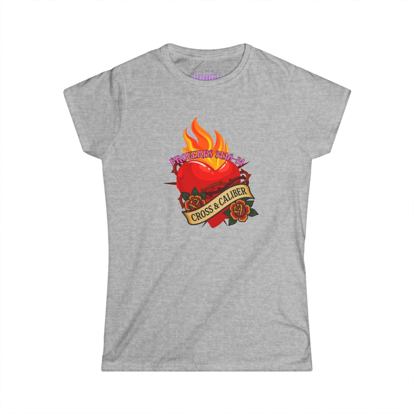 Fiery Heart Women&#039;s Softstyle Tee - Celebrate Love & Passion