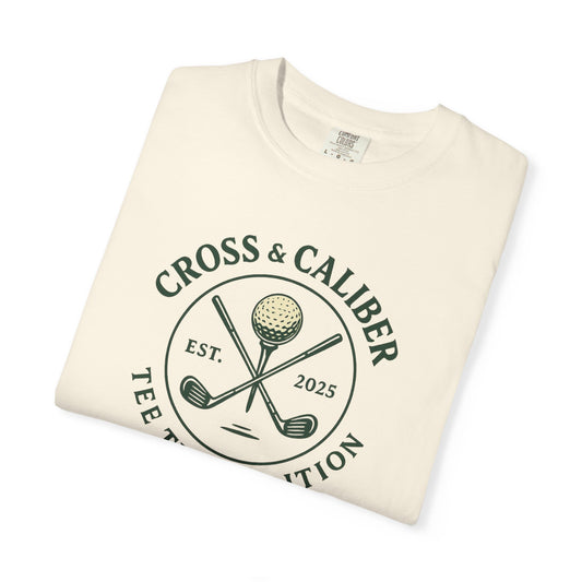 Golf-Themed Garment-Dyed T-Shirt, Tee Time Style Tee, Perfect Gift for Golf Lovers, Casual Wear, Unisex Golf Apparel