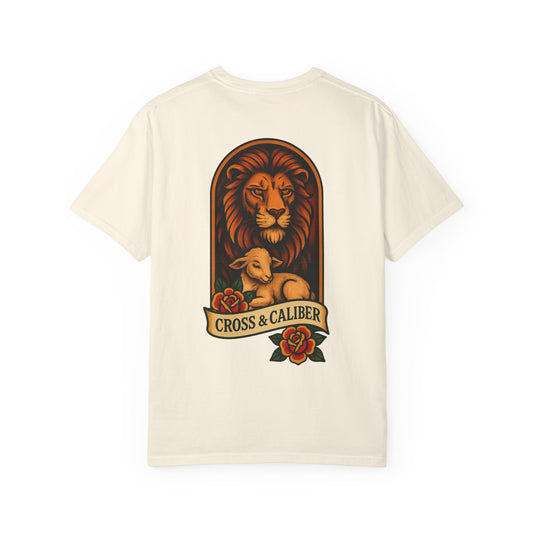 Unisex Tattoo Edition T-Shirt with Lion & Lamb Design