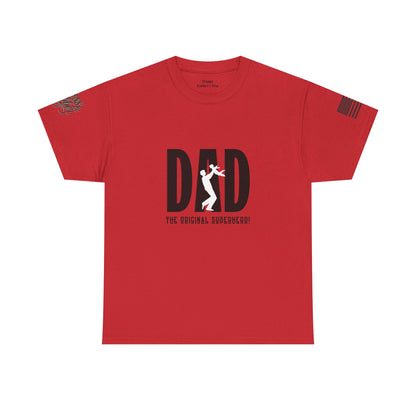 Dad Humor Unisex Heavy Cotton Tee - Funny Dad Shirt, Gift for Father's Day, Casual Comedy Tee, Patriotic Apparel, Birthday Gift