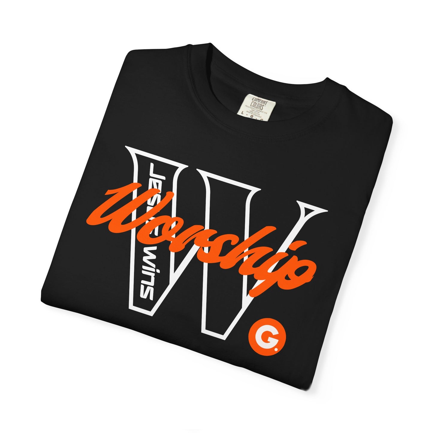 Worship V Varsity T-Shirt – Retro Script Gospel Church Tee