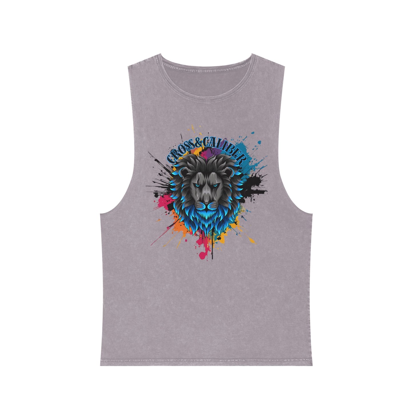 Vibrant Lion Graphic Tank Top, Unisex Summer Wear, Festival Fashion, Beachwear, Graphic Apparel, Gift for Animal Lovers