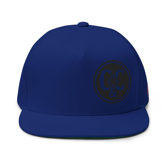 Stylish Embroidered Flat Bill Cap - Perfect for Casual Outings and Special Occasions