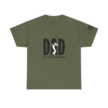 Dad Humor Unisex Heavy Cotton Tee - Funny Dad Shirt, Gift for Father's Day, Casual Comedy Tee, Patriotic Apparel, Birthday Gift
