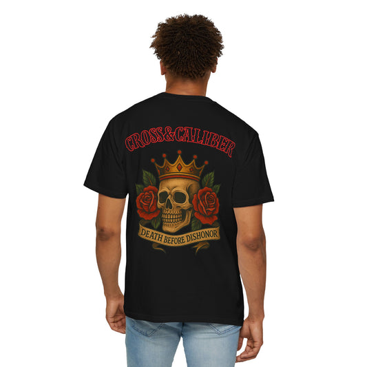 Stylish Graphic T-Shirt for Bikers, Death Before Dishonor Tee, Unisex Casual Wear, Gift for Motorcyclists, Vintage-Inspired Apparel