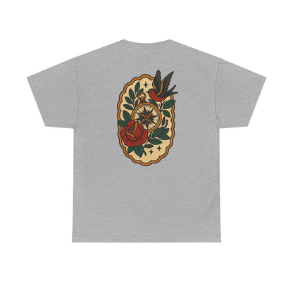 Vintage Floral Graphic Unisex Heavy Cotton Tee - Perfect for Casual Style and Summer Festivals