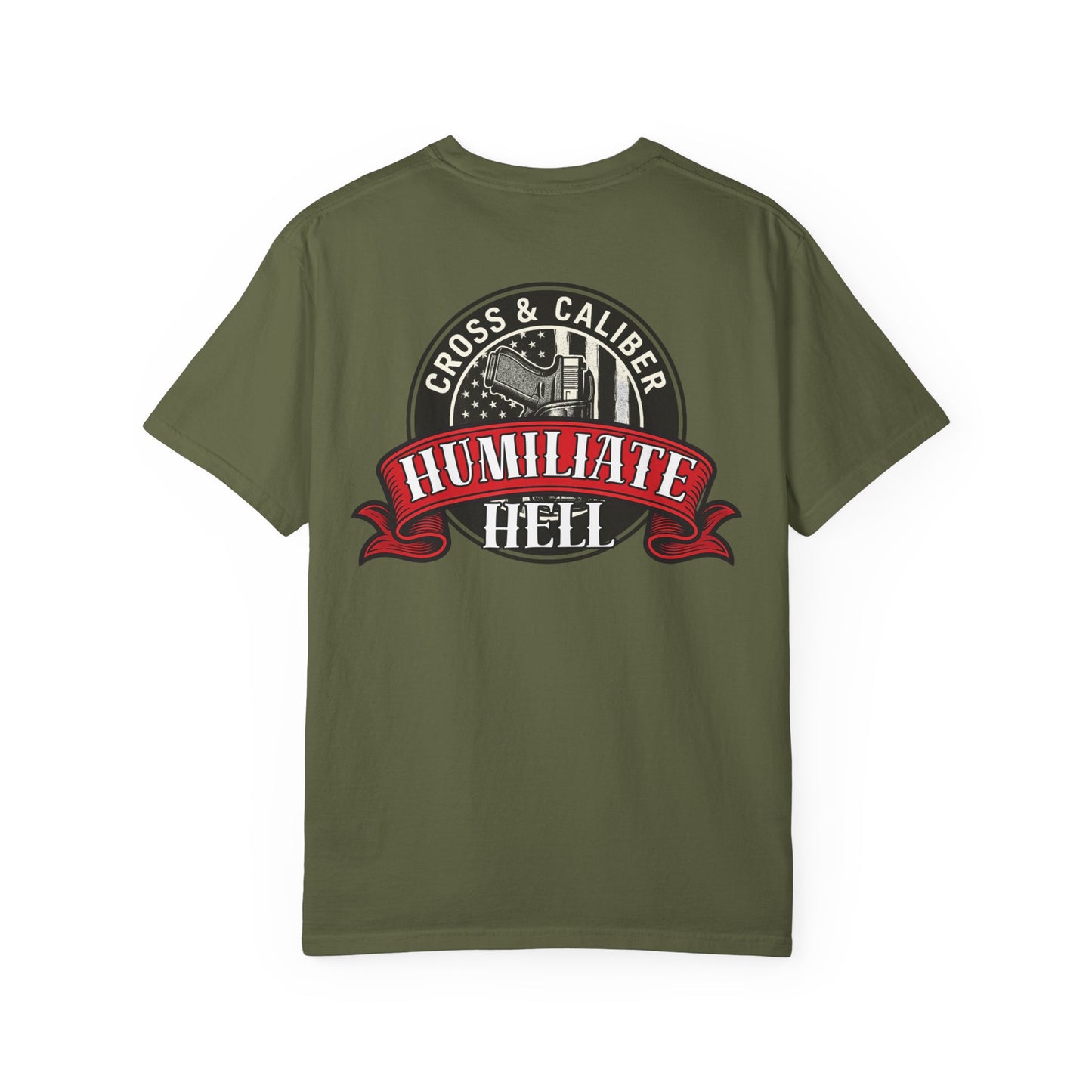 Unisex Graphic T-Shirt | Cross & Caliber | Humiliate Hell | Casual Wear, Gift for Gun Enthusiasts, Everyday Style, Statement Tee, [...]