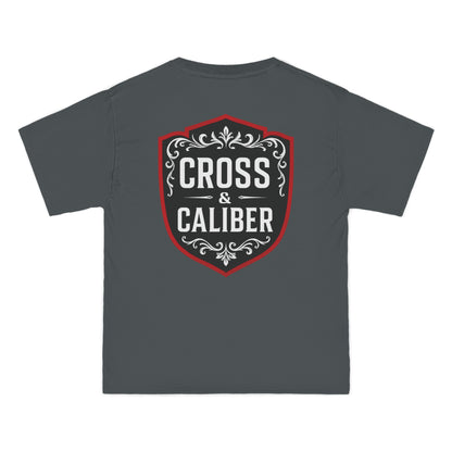 Cross & Caliber Shield Graphic T-Shirt for Casual Style