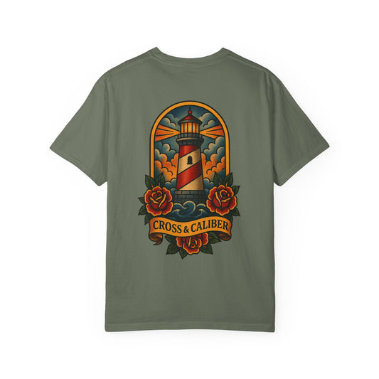 Vintage Lighthouse Unisex T-Shirt - Cross & Caliber Edition