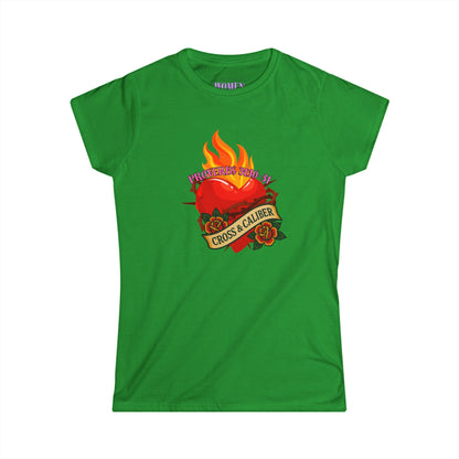 Fiery Heart Women&#039;s Softstyle Tee - Celebrate Love & Passion