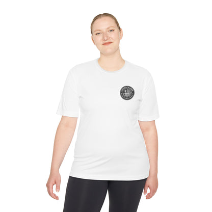 Unisex Moisture Wicking Tee -Carpenter’s Union "Jesus Was a Carpenter" Graphic Tee for Comfort and Style
