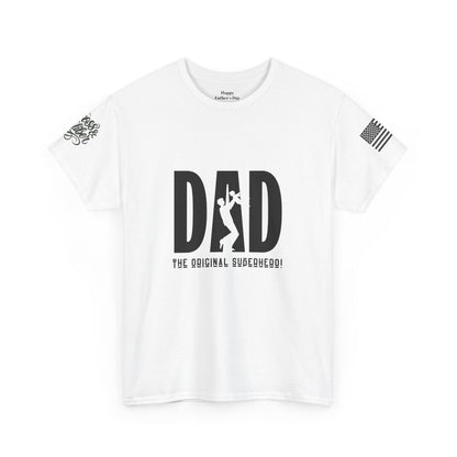 Dad Humor Unisex Heavy Cotton Tee - Funny Dad Shirt, Gift for Father's Day, Casual Comedy Tee, Patriotic Apparel, Birthday Gift