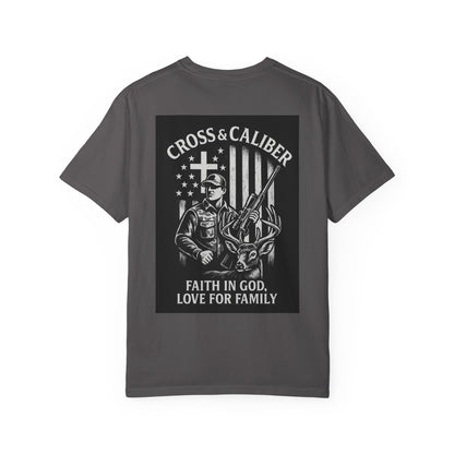 Faith-Focused Unisex Garment-Dyed T-shirt - Cross & Caliber Design
