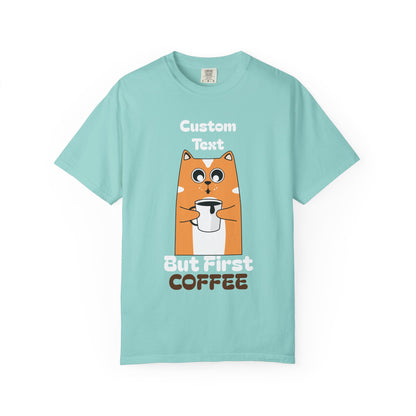 Coffee Lover T-Shirt - Unisex Garment-Dyed Tee, Fun Gift for Coffee Enthusiasts, Perfect for Birthdays, Casual Wear, Coffee Shop Visits