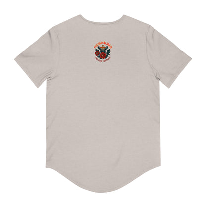 Men's Jersey Curved Hem Tee - Follow Your Heart Design