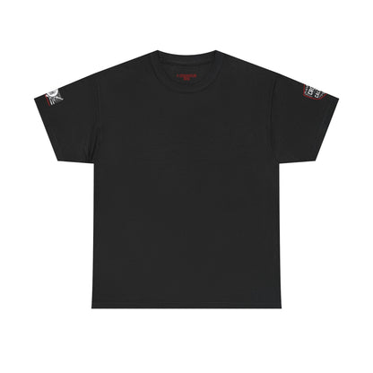Bold Graphic Unisex Tee with Cross & Caliber Design, Casual Streetwear, Gift for Him or Her, Vintage Inspired T-Shirt,