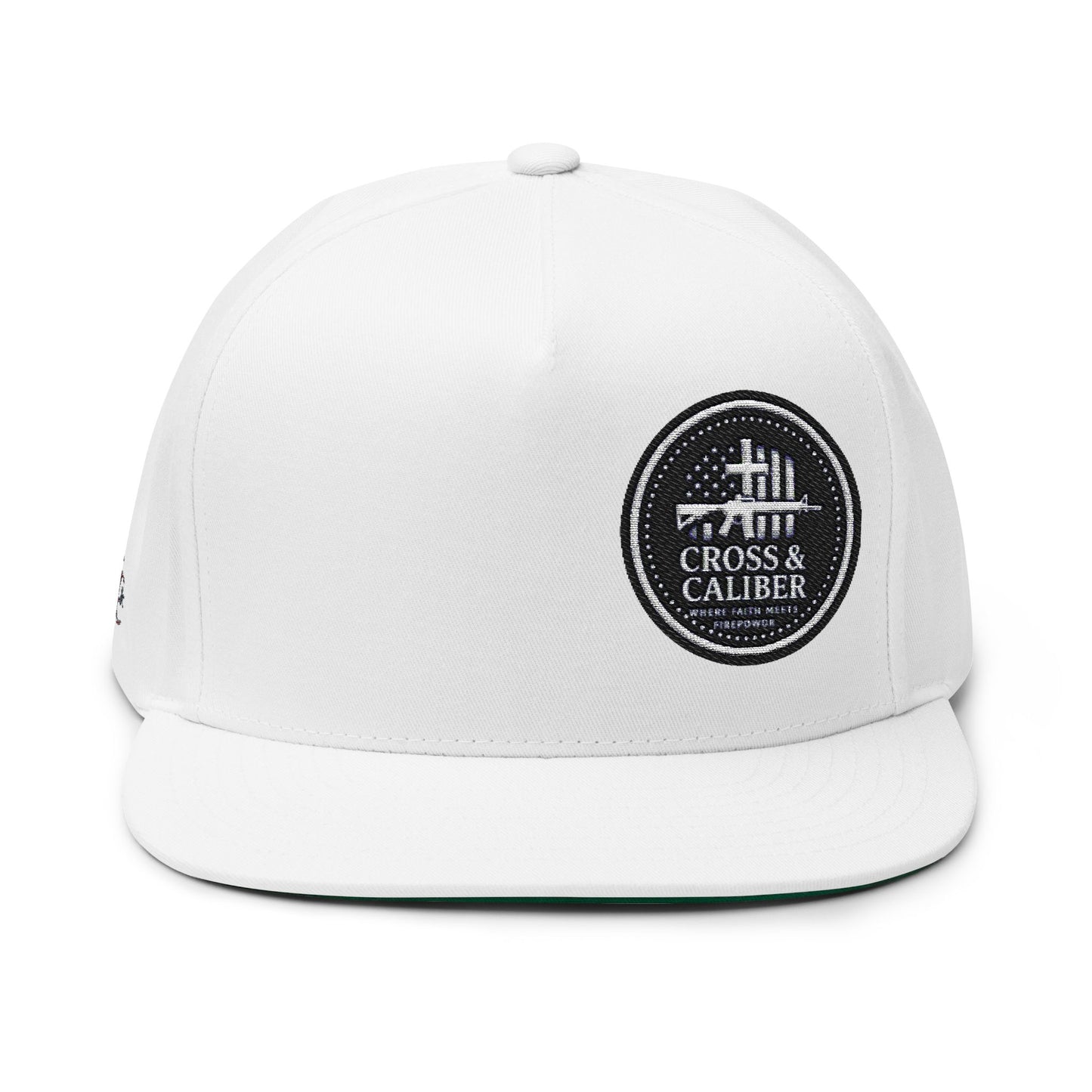 Cross & Caliber Embroidered Flat Bill Cap - Stylish Gear for Everyday Adventures