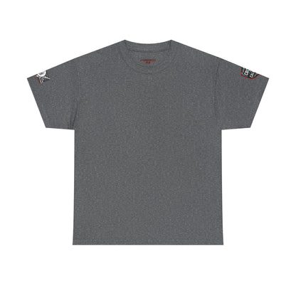 Bold Graphic Unisex Tee with Cross & Caliber Design, Casual Streetwear, Gift for Him or Her, Vintage Inspired T-Shirt,