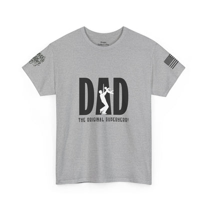 Dad Humor Unisex Heavy Cotton Tee - Funny Dad Shirt, Gift for Father's Day, Casual Comedy Tee, Patriotic Apparel, Birthday Gift