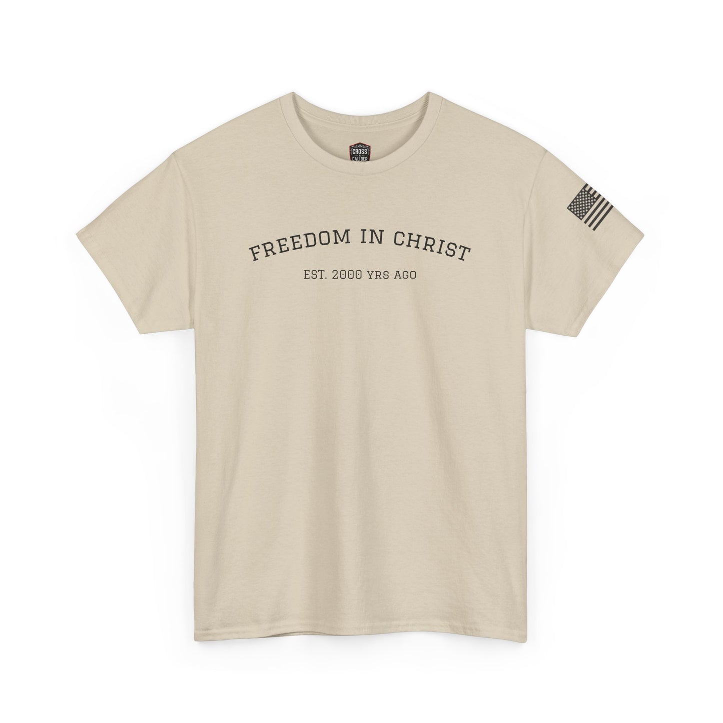 Freedom in Christ Unisex Heavy Cotton Tee - Faith-Based Graphic T-Shirt