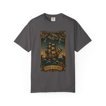 Nautical Tattoo T-Shirt - Cross & Caliber Design
