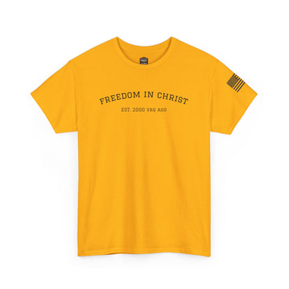 Freedom in Christ Unisex Heavy Cotton Tee - Faith-Based Graphic T-Shirt