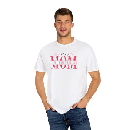 Mom Life Garment-Dyed T-shirt - Perfect for Mother's Day, Birthday Gifts, Casual Outings, Mom Apparel, Family Gatherings