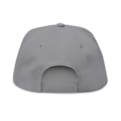 Embroidered Flat Bill Cap with American Flag Design