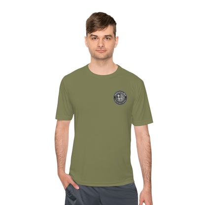 Unisex Moisture Wicking Tee -Carpenter’s Union "Jesus Was a Carpenter" Graphic Tee for Comfort and Style