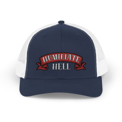 Humble Hell Snapback Trucker Cap, Adjustable Cap, Casual Headwear, Gift for Him, Everyday Style, Festival Gear